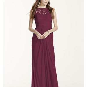 Davids Bridal Bridal Dress- Wine